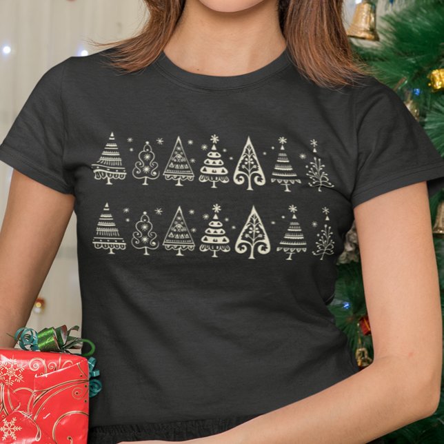 Christmas Trees Scandinavian Minimalistic T-Shirt (Creator Uploaded)