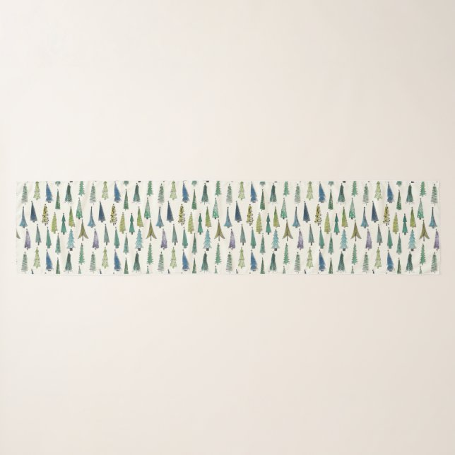 christmas trees scarf (Front (Horizontal))