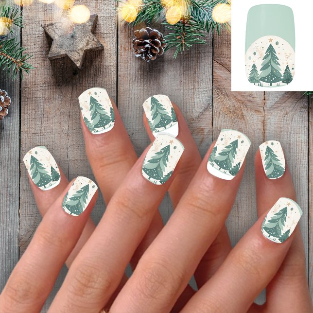 Christmas Trees Scenery Minx Nail Art (Creator Uploaded)