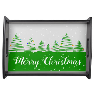 Christmas Trees Serving Tray