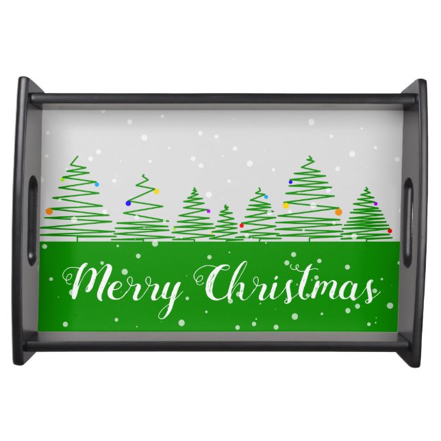 Christmas Trees Serving Tray (Front)