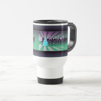 Christmas Trees Shades of Green Travel Mug