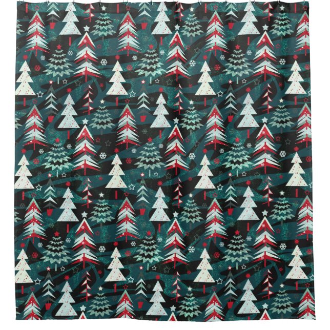Christmas trees. shower curtain (Front)