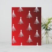 Christmas Trees Silver on Red (Standing Front)