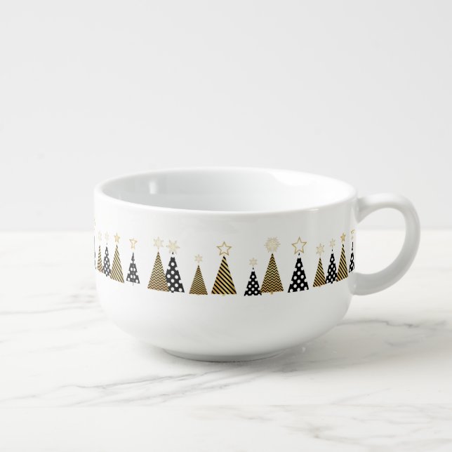 Christmas Trees  Soup Mug (Left)