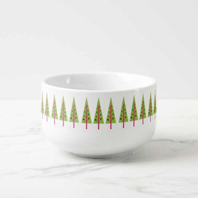 Christmas Trees Soup Mug (Front)