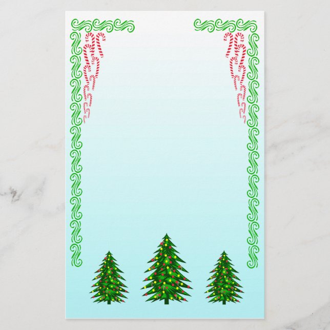 Christmas Trees Stationery (Front)