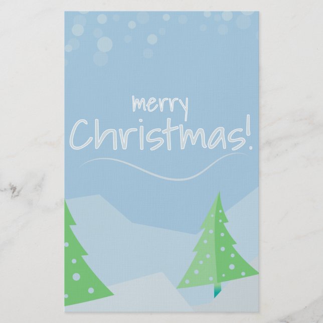 Christmas Trees Stationery (Front)