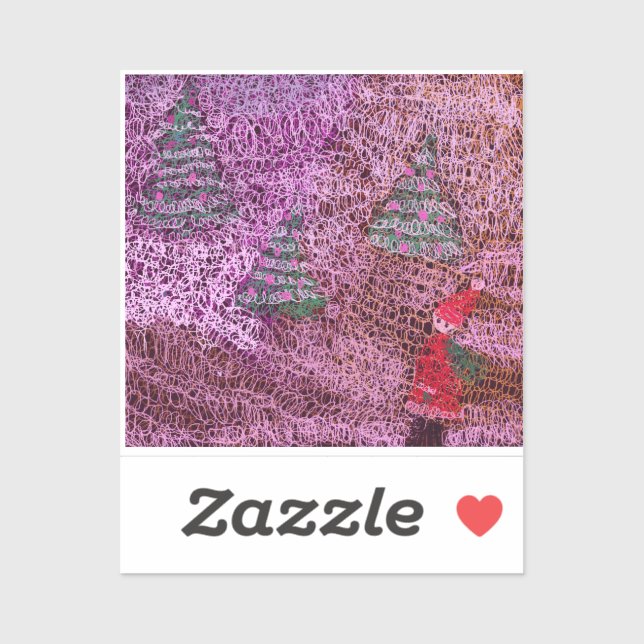 Christmas trees sticker (Sheet)