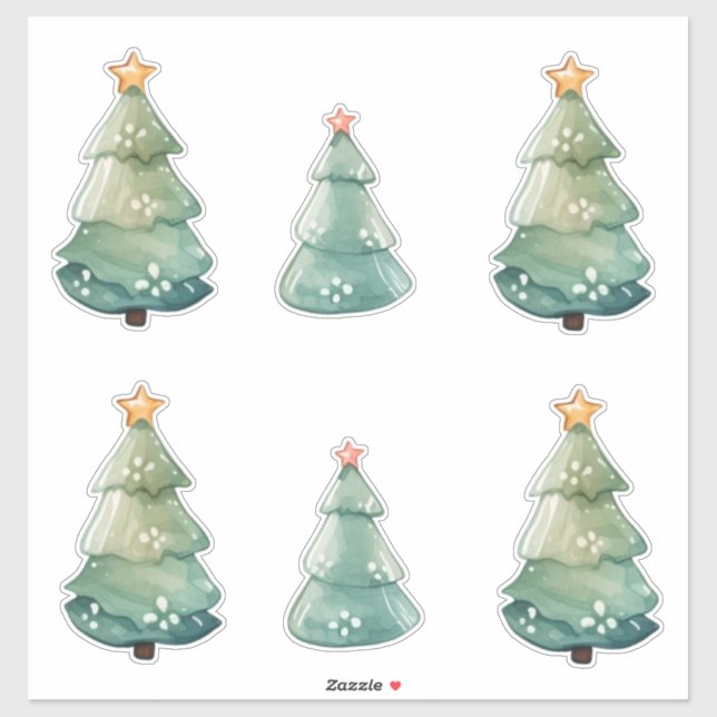 Christmas Trees Sticker (Sheet)