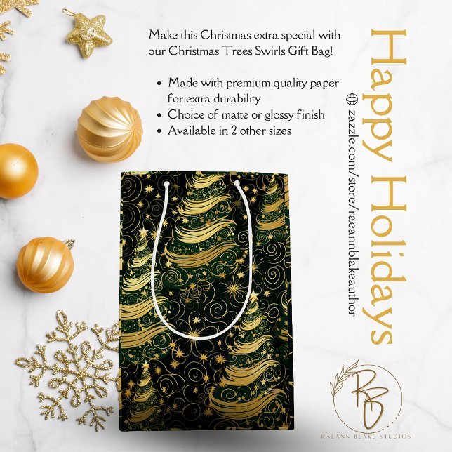Christmas Trees Swirls Gift Bag (Creator Uploaded)