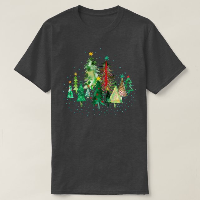 Christmas Trees T-Shirt (Design Front)