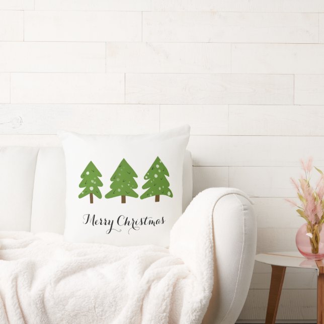Christmas trees throw pillow (Couch)