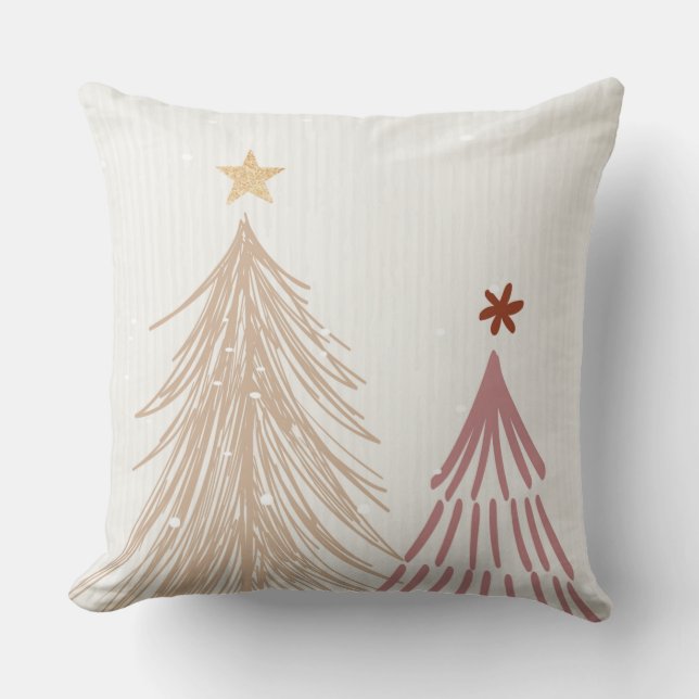 Christmas Trees  Throw Pillow (Front)