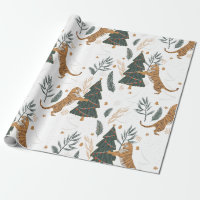 Cone Christmas Trees from Vintage Wrapping Paper (to go with your glittery  dinosaurs) 