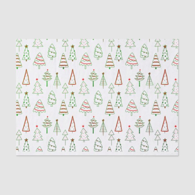 Christmas Trees Tissue Paper (Front)