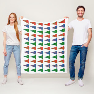 Christmas Trees Tri-Color Fleece Blanket