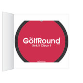 Christmas Trees Trifold Card with GolfRound Towel (Front Open)