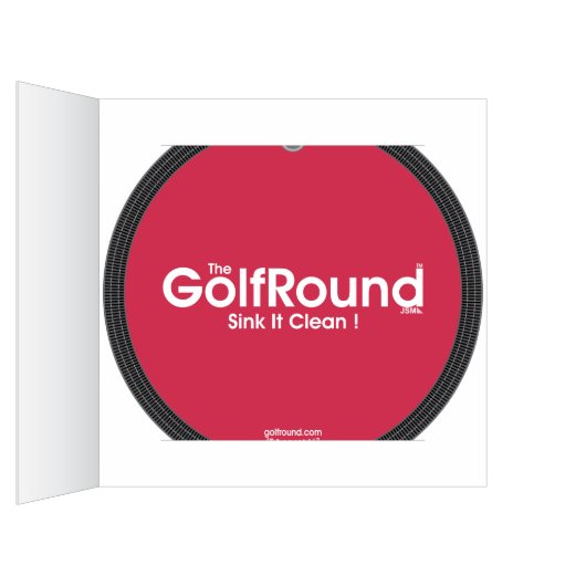 Christmas Trees Trifold Card with GolfRound Towel (Front Open)