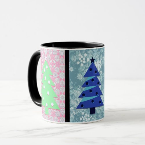 Christmas Trees Vintage Style Mug Cup