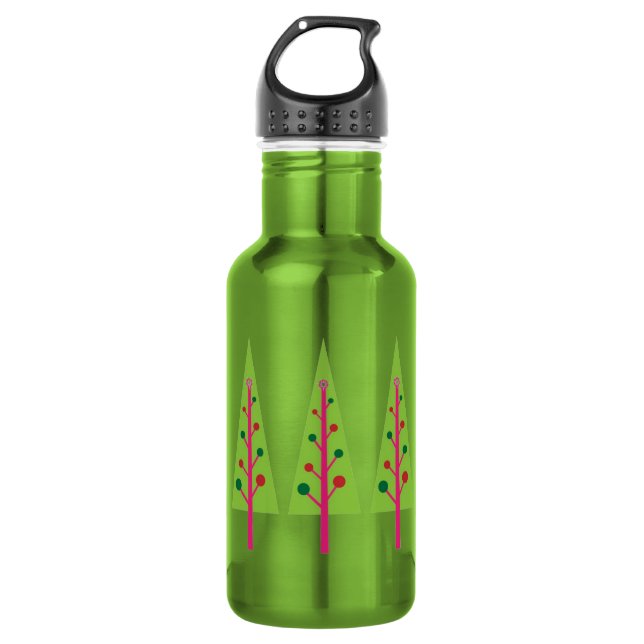 Christmas Trees Water Bottle (Front)