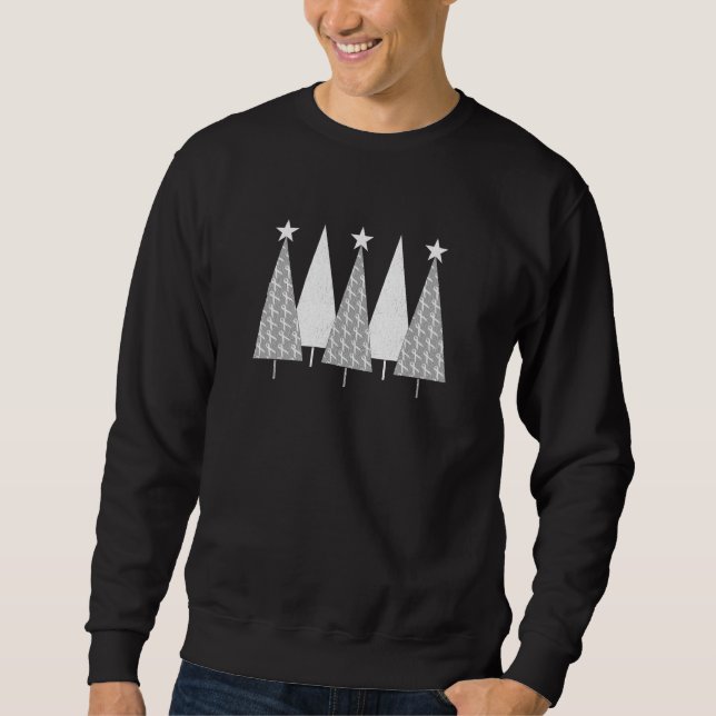 Christmas Trees - White Ribbon Sweatshirt (Front)