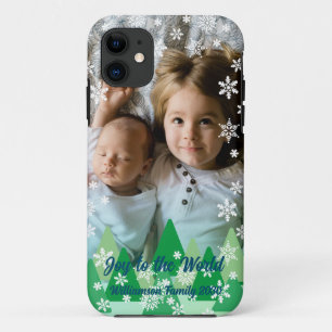 Christmas Trees White Snowflakes Joy to the World iPhone 11 Case