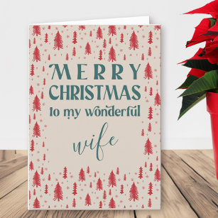 Christmas Trees Wife Merry Christmas Natural Holiday Card