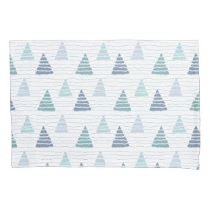 Christmas trees with beads strings pattern pillow case