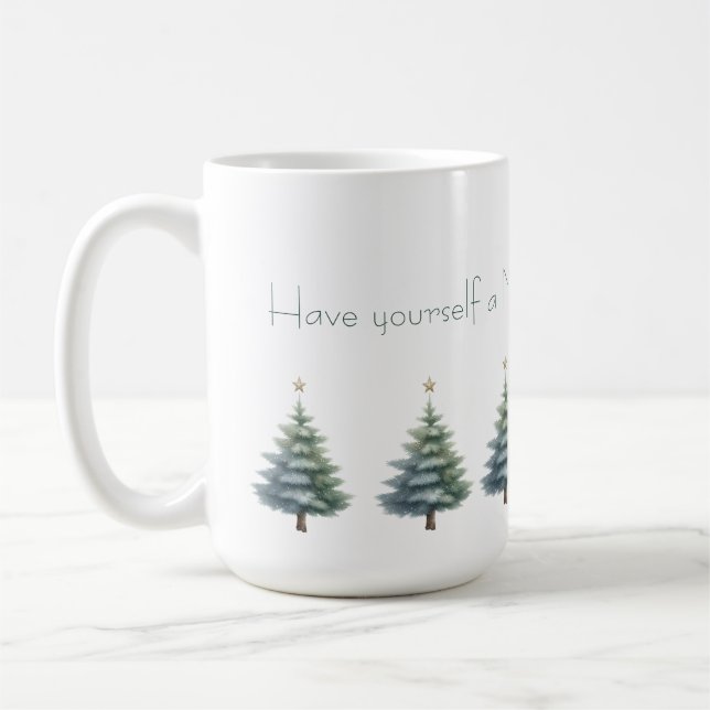 Christmas Trees with Personalized Message Mug (Left)