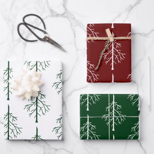 Christmas Trees  Wrapping Paper Sheets