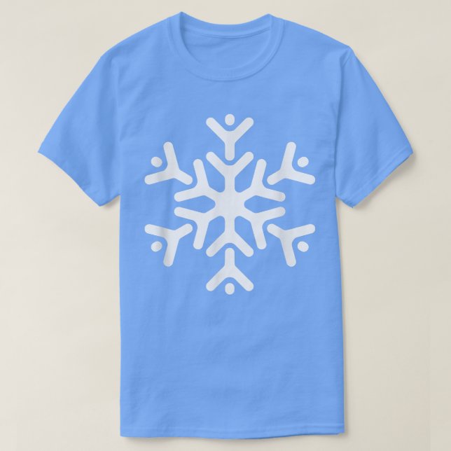 Christmas Trendy Drawing Snowflake  T-Shirt (Design Front)