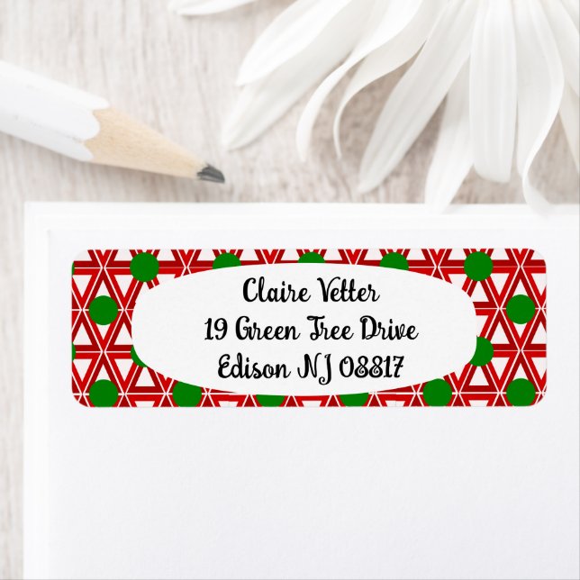 Christmas Triangle Quilt  Label (Insitu)