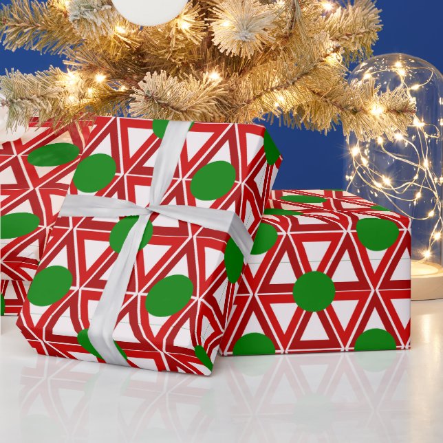 Christmas Triangle Quilt  Wrapping Paper (Holidays)