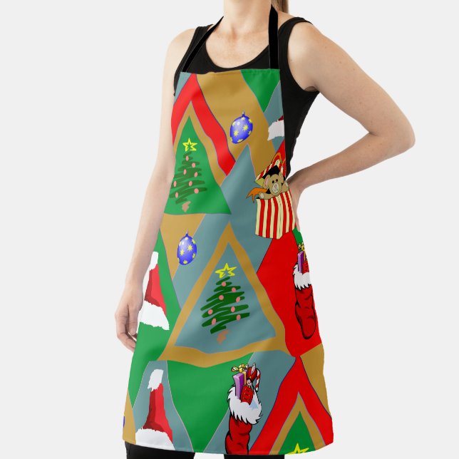 Christmas Triangles Plus Christmas Apron (Insitu)