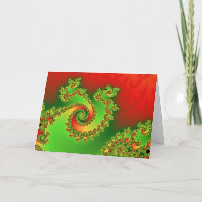 Christmas Triple Twirl Greetings Card (Front)