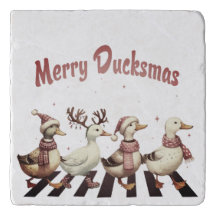 Christmas Trivet Merry Ducksmas