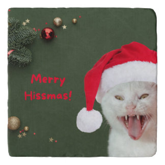 Christmas Trivet, Merry Hissmas Wishes Trivet