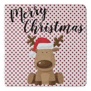 Christmas Trivet Reindeer Polka Dot Polkadot Poka