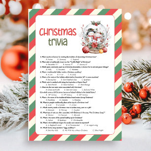 Christmas Trivia Game Holiday Card