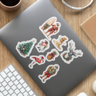 Christmas Tropical Beach Santa  Sticker