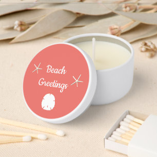 Christmas Tropical Beach Starfish Sand Dollar Mini Candle Favors