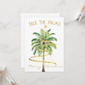 Christmas Tropical Palm Deck The Palms Greeting Invitation | Zazzle