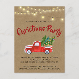 Christmas Truck A Merry Little Christmas Party In Postcard