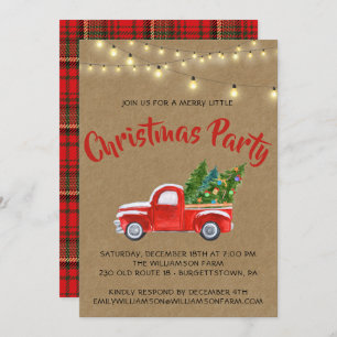 Christmas Truck A Merry Little Christmas Party Invitation