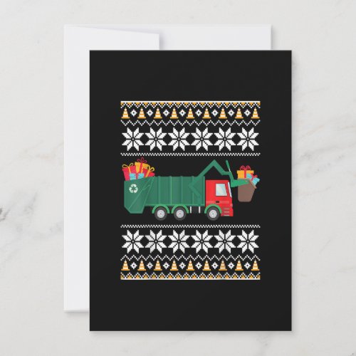 Christmas Truck Boys Kids Men Funny Garbage Truck Invitation