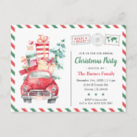 Christmas Truck Holiday Party Dinner Invitation