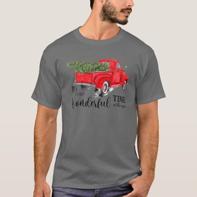Christmas Truck It's The Most Wonderful Time Of Th T-Shirt (Front)