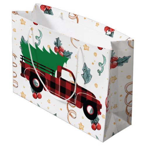 Christmas Truck Large Gift Bag