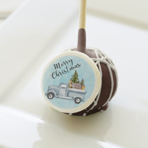 Christmas Truck with Pine Trees  Forest Animals Cake Pops